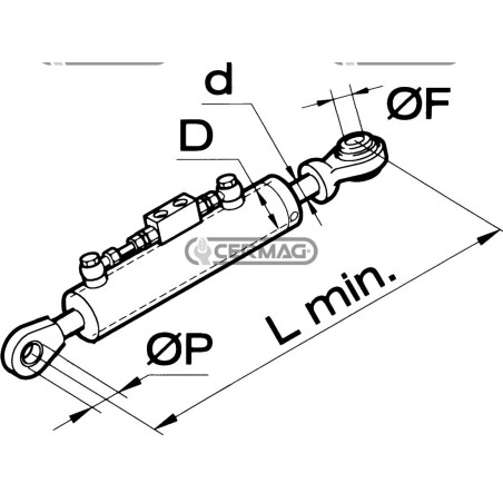 Braccio 3° punto idraulico 50646