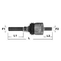 Cabeza esférica axial Longitud 210 mm 63348 Fabricado en Italia