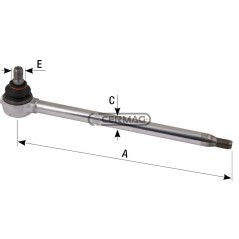 Potencia completa Ø 22 Longitud 360 mm 80455 Ognibene