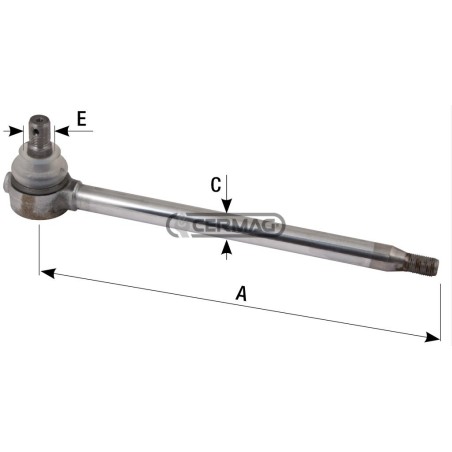 Tige complète Ø 22*215/A pour cylindre 80411, longueur 340 mm, 80448 Ognibene