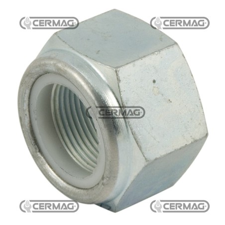 Dado esagonale autobloccante zincato bianco Filetto M18x1.5 81247 | NewgardenAgri.com