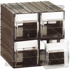 Cassettiera componibile 4 cassetti L 101 - P 198 - H 103 mm 62419 | NewgardenAgri.com