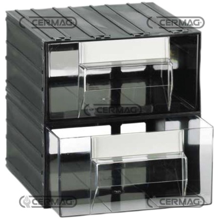 Cassettiera componibile 2 cassetti L 212 - P 198 - H 103 mm 64464 | NewgardenAgri.com