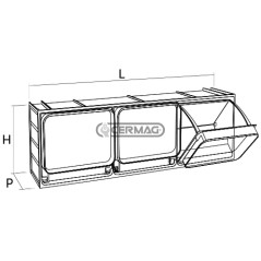 Cassettiera per espositore CRISTAL BOX Dimensioni LxHxP 300x175x155 mm 65419