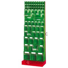 Soporte de exhibición con base. Dimensiones (largo x ancho x alto): 600 x 325 x 1950 mm. 61633