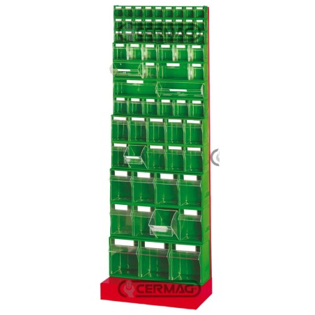 Soporte de exhibición con base. Dimensiones (largo x ancho x alto): 600 x 325 x 1950 mm. 61633