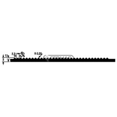 Rubber mat Length 10 m Surface Ribbed profile 65373