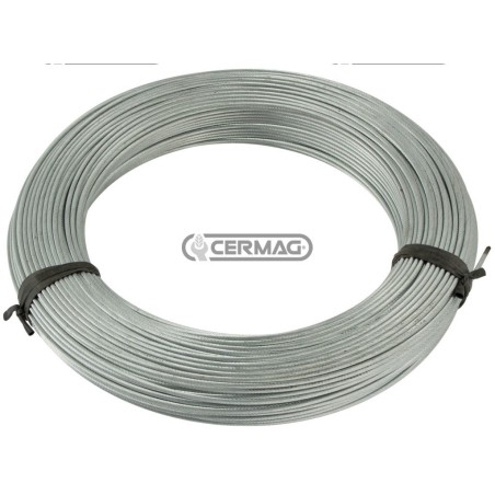Cable de acero en espiral galvanizado. Diámetro del alambre: 2,5 mm. Número de alambres: 19 60027 | NewgardenAgri.com