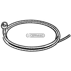 Cavo con occhiello per freno e differenziale Lunghezza 3000 mm Diametro 1.9 mm 65219 | NewgardenAgri.com