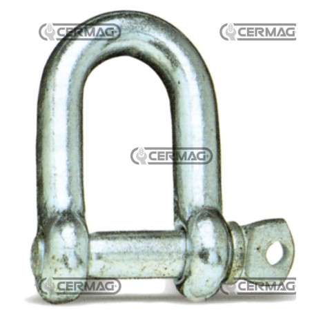 Grillete cincado con pasador roscado. Tamaño: 12 mm. Carga de trabajo: 630 kg. 60262 | NewgardenAgri.com