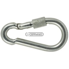 Verzinkter Feuerwehrkarabiner mit Ring. Seildurchmesser 10 mm. Tragfähigkeit 200 kg. 61912 | NewgardenAgri.com