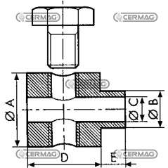 Terminal with side screw Cable diameter 2.5 mm 62982
