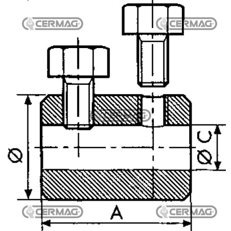 Borne à double vis latérale, diamètre du câble 4 mm, 62985