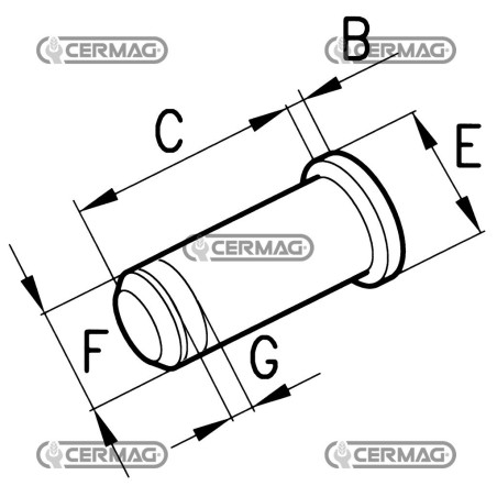 Perno con testa per forcella 63511