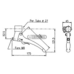 Manetas de embrague autoblocantes con abrazadera de Ø25/27 mm 61862 Fabricadas en Italia