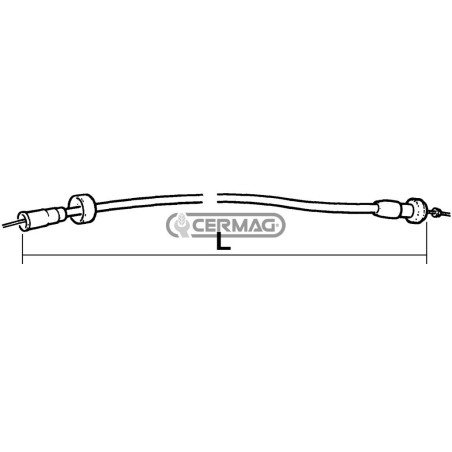 Cavo trasmissione cronogirometro Lunghezza - L 1400 mm 61588 MadeinItaly