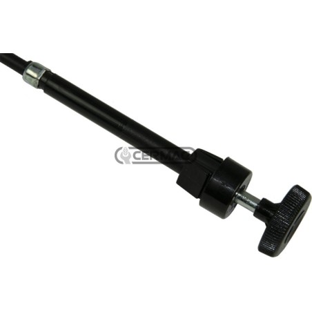 Cable de parada del motor con pomo negro. Longitud: 1110 mm. 60807. Fabricado en Italia.