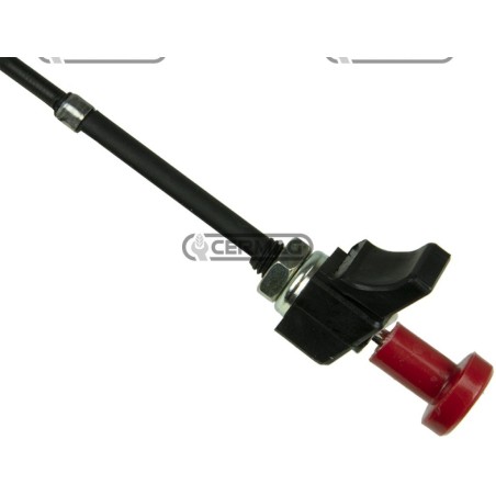 Cable de parada del motor con pomo rojo. Longitud: 1040 mm. 60808. Fabricado en Italia.