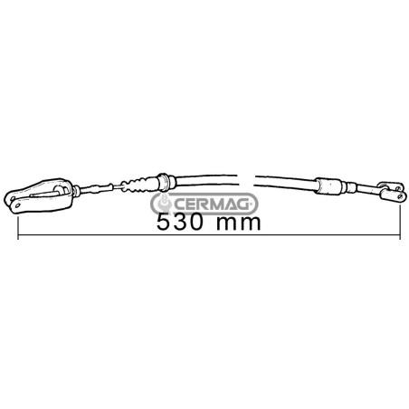 Cavo di comando frizione avanzamento Lunghezza 530 mm 60819 MadeinItaly