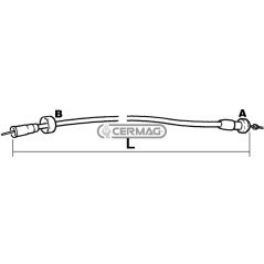 Cavo di comando acceleratore Lunghezza - mm 62377 MadeinItaly | NewgardenAgri.com
