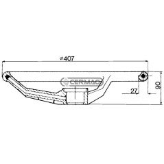 Steering wheel Ø 400 without cover 60240