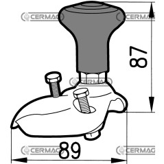 Pomo estándar para volantes con diámetros de 360, 390, 400 y 435 mm (60230)