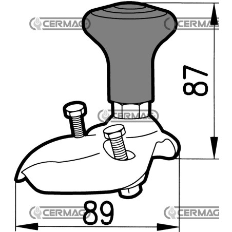 Pomo estándar para volantes con diámetros de 360, 390, 400 y 435 mm (60230)