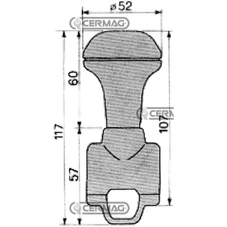 Pomo rígido para volante Ø360 63443