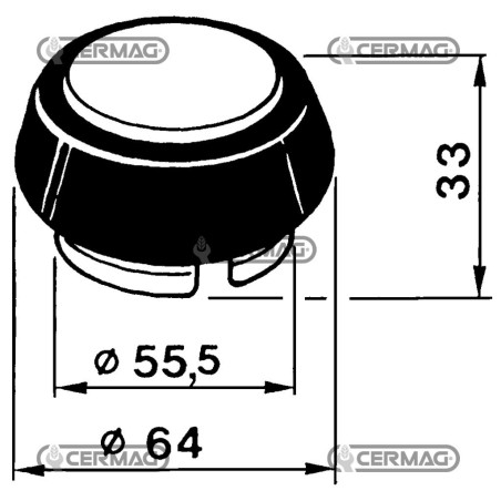 Tapa de bocina de un solo polo para volantes Ø 435 60760