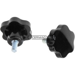 Volant en bakélite à 6 lobes, mâle, diamètre 70 mm, filetage M12x1,75 x 30 mm, 60220 | NewgardenAgri.com
