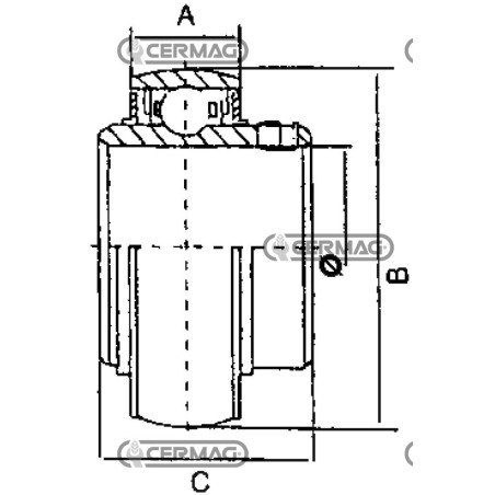 Rodamiento serie UC, diámetro 35 mm, 63968 FAG