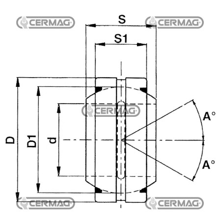 Rótula radial Diámetro 40 mm 62972