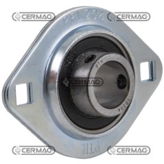 Soporte de cojinete de brida de chapa metálica de 2 orificios, serie SBPFL, diámetro 35 mm, 64652 | NewgardenAgri.com