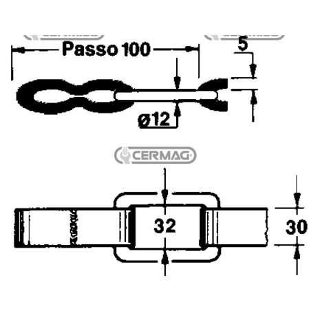 Catena ad anello passo 100 62911