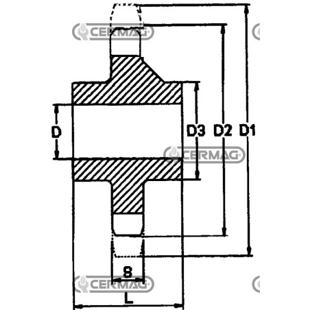 PIÑÓN TENSOR DE CADENA DE HIERRO FUNDIDO 80 PASOS 62921