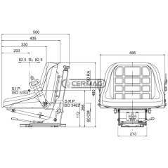 Asiento GT50 con suspensión vertical M20 65010