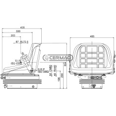 Sedile GT50 con molleggio meccanico M200 65011 COBO