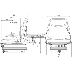 Asiento SC74 con suspensión neumática M97 65001 COBO