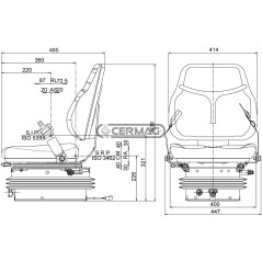 Sedile SC84 con molleggio pneumatico M97 65004 COBO