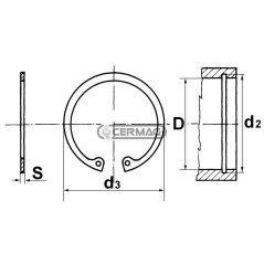Seeger per fori Ø 52 mm 61384