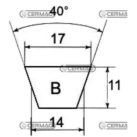 Cinghia trapezoidale B Sezione B41 64155 Continental