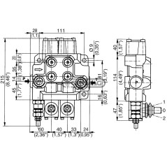 Zweihebelverteiler für Übertragsbetrieb. 1/2"-Gasanschlüsse. DE-Schaltung – DE 80036 Bondioli &amp- Pavesi