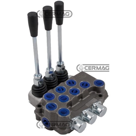 3-lever distributor 3/8" Gas connections DE - DE - SE circuit 81577 Bondioli &amp- pavesi | NewgardenAgri.com