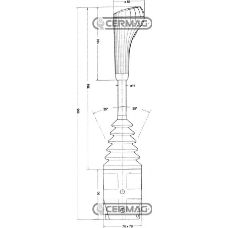 PALANCA DE CONTROL DEL JOYSTICK CON BLOQUEO LATERAL 82027
