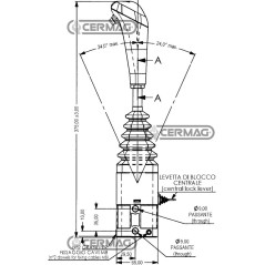 2-Tasten-Joystick-Bedienhebel 83446 Hergestellt in Italien
