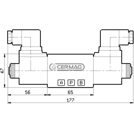 Elettrovalvola CETOP 3 media portata - 12 V - 2 bobine 82038