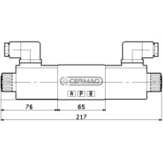 Elettrovalvola CETOP 3 alta portata - 12 V - 2 bobine 82045