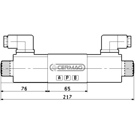 Elettrovalvola CETOP 3 alta portata - 12 V - 2 bobine 82046