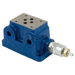 Placa simple para electroválvula CETOP3 con válvula de alivio 82052 | NewgardenAgri.com