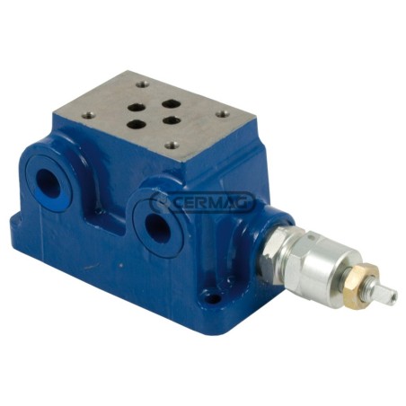 Placa simple para electroválvula CETOP3 con válvula de alivio 82052 | NewgardenAgri.com